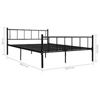 Bedframe metaal zwart 180x200 cm - thumbnail