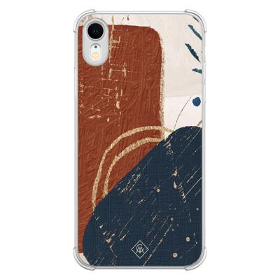 iPhone XR shockproof hoesje - Abstract terracotta