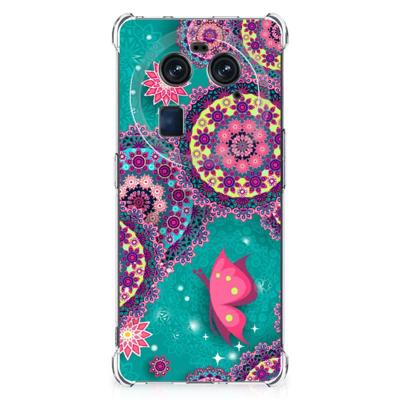 OPPO Find X6 Back Cover Cirkels en Vlinders OPPO Find X6 Back Cover Cirkels en Vlinders