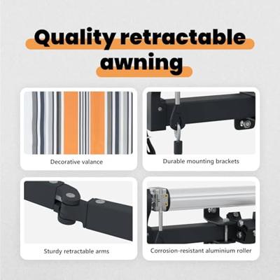 VidaXL Inklapbaar zonnescherm multikleur 350 x 200 cm stof VidaXL Inklapbaar zonnescherm multikleur 350 x 200 cm stof