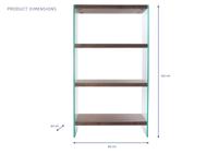 Planken DKD Home Decor Donkerbruin Kristal Walnoot Hout MDF 80 x 40 x 150 cm (1) - thumbnail
