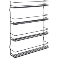 Metaltex pepito 4 wandkruidenrek 4 etages 36x8x45 cm zwart - thumbnail