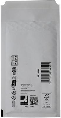 Q-CONNECT luchtkussenenveloppen, wit, 1-A, 120 x 175 mm, doos van 200 stuks