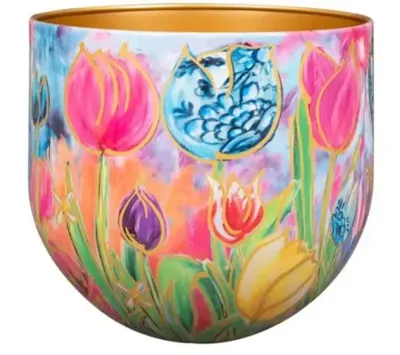 TS Collection bloempot dutch beauty metaal 28x25cm spring