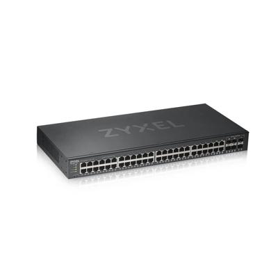 Zyxel Nebula 48-poorts Gigabit Ethernet Smart Managed Switch -4 Gigabit combo-poorten, 2 SFP Ports en Hybride Cloudmodus, Levenslange garantie [GS1920-48v2]