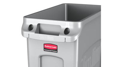 Rubbermaid afvalcontainer Slim Jim, 60 liter, grijs