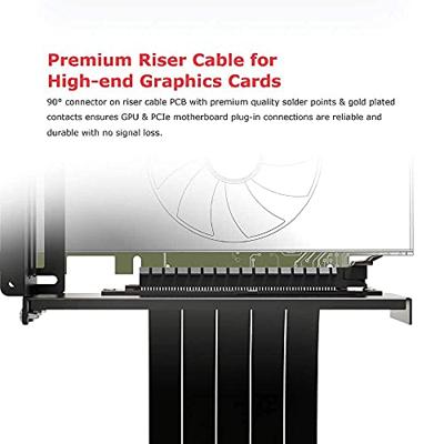 Akasa RISER BLACK PRO, Vertical GPU Holder + Premium PCIe 3.0 Riser cable 90° PCIe 3.0 x16 Female 1 Akasa RISER BLACK PRO, Vertical GPU Holder + Premium PCIe 3.0 Riser cable 90° PCIe 3.0 x16 Female 1