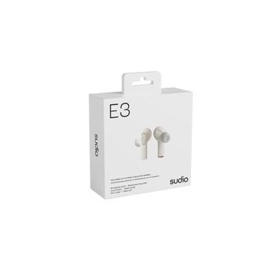 Sudio E3 wit, draadloze oordopjes met Bluetooth 5.3, hybride ANC, microfoon, AAC-codec, 30 uur speeltijd, draadloos opladen en USB Type-C opladen, IPX4 spatwaterdicht