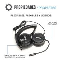 Hoofdtelefoon met microfoon iggual iggual Zwart - thumbnail