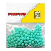 Nellie's Choice • pompoms mini 3mm 100stuks/pkg col. md-1918 turquoise - thumbnail