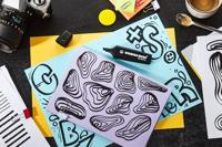 Markering Stabilo Nature Colors Zwart (10 Stuks) - thumbnail