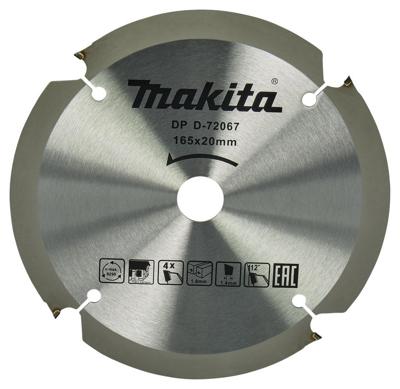 Makita Accessoires zaagblad pcd 165x20x1,8 4t 12g - d-72067 Makita Accessoires zaagblad pcd 165x20x1,8 4t 12g - d-72067