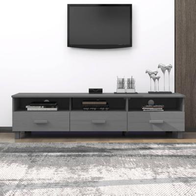 Tv-meubel HAMAR 158x40x40 cm massief grenenhout donkergrijs