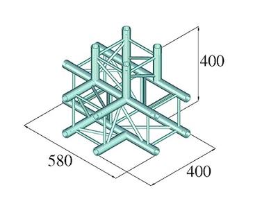 Alutruss DECOLOCK DQ4-PAT42 Vierkant truss 4-voudige hoek 90 °