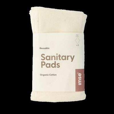 Maandverband wasbaar naturel nacht 3 Stuks