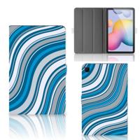 Samsung Galaxy Tab S6 Lite | S6 Lite (2022) Tablet Hoes Waves Blue - thumbnail