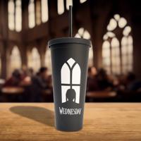 Wednesday Tumbler with Straws 485 ml - thumbnail