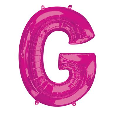 Folieballon Roze Letter &apos;G&apos; Groot