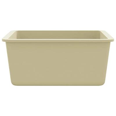 VidaXL Gootsteen enkele bak graniet beige