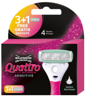 Wilkinson Quattro woman sensitive mesjes 3 + 1 4 Stuks - thumbnail