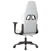 Massage gamestoel kunstleer wit en roze - thumbnail