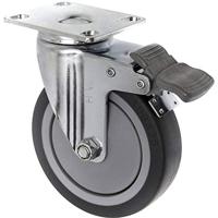 TOOLCRAFT TO-5137920 Zwenkwiel met parkeerrem en schroefplaat 100 mm TPR Draagvermogen (max.): 65 kg - thumbnail