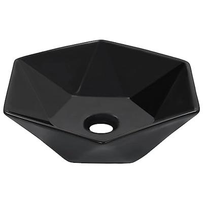 VidaXL Wastafel 41x36,5x12 cm keramiek zwart
