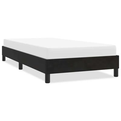 Bedframe zonder matras 80x220 cm fluweel zwart Bedframe zonder matras 80x220 cm fluweel zwart