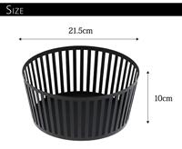 YAMAZAKI - Tower - Fruitschaal 20cm Zwart - thumbnail