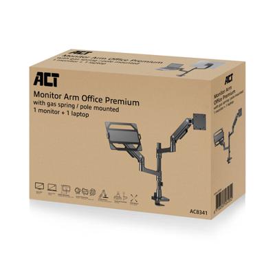 ACT AC8341 monitorarm en laptophouder - thumbnail