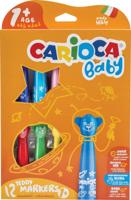 Carioca viltstift Baby Teddy, doos van 12 stuks in geassorteerde kleuren - thumbnail