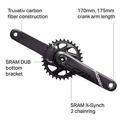 TRUVATIV crankstel "descendant carbon eagle" crank set desce. carb.eagle"32t.dub boost