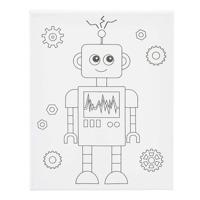 Creativ Company Schildercanvas met print robot - 24x30cm - thumbnail