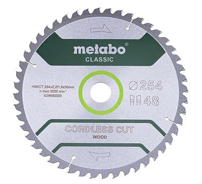 Metabo cordless cut wood - classic 628690000 Cirkelzaagblad 254 x 30 mm Aantal tanden: 48 1 stuk(s) Metabo cordless cut wood - classic 628690000 Cirkelzaagblad 254 x 30 mm Aantal tanden: 48 1 stuk(s)