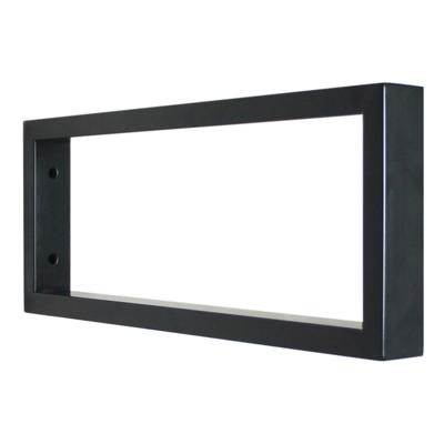 mat zwarte vierkante supportbeugel 46x22