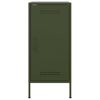 Dressoirs 2 st 36x39x79 cm staal olijfgroen