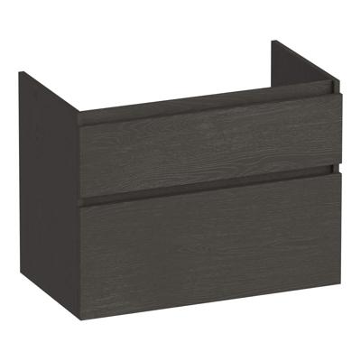 Brauer Delight - Onderkast - 80 cm - met 2 Softclose Lades Greeploos en 1 Sifon Uitsparing - Timber Anthracite