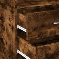 Hoge kast 45x42,5x185 cm bewerkt hout gerookt eikenkleurig - thumbnail