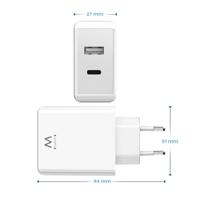 USB-kabel Ewent EW1328 Wit - thumbnail