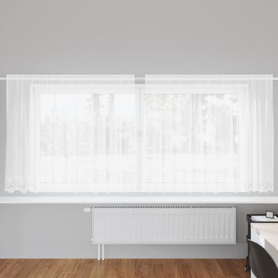 VidaXL Kantgordijn met gordijnen wit 300 x 140 cm polyester VidaXL Kantgordijn met gordijnen wit 300 x 140 cm polyester