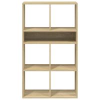 Boekenkast 66x31x112 cm bewerkt hout sonoma eikenkleurig - thumbnail
