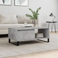 Salontafel 90x50x36,5 cm bewerkt hout betongrijs - thumbnail