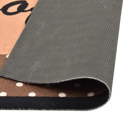 VidaXL Keukenmat wasbaar coffee 60x180 cm bruin