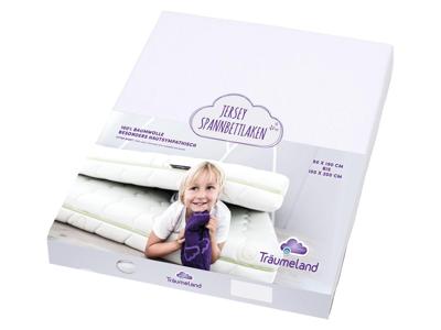 Träumeland Jersey hoeslaken 90 x 200 cm (Wit) Träumeland Jersey hoeslaken 90 x 200 cm (Wit)