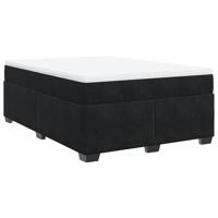 Boxspring met matras fluweel zwart 140x200 cm - thumbnail
