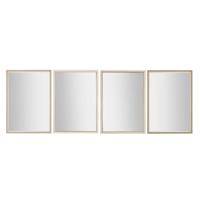 Wandspiegel Home ESPRIT Wit Bruin Beige Grijs 66 x 2 x 92 cm 70 x 2 x 97 cm (4 Stuks) - thumbnail