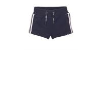 Koko Noko sweatshort met zijstreep donkerblauw/wit/blauw - thumbnail
