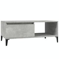 Salontafel 90x50x36,5 cm bewerkt hout betongrijs - thumbnail