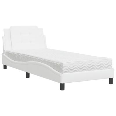 Bed met matras "Zadar" kunstleer wit 180x200 cm - thumbnail
