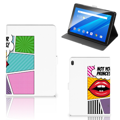 Lenovo Tab E10 Tablet Hoes met standaard Popart Princess Lenovo Tab E10 Tablet Hoes met standaard Popart Princess